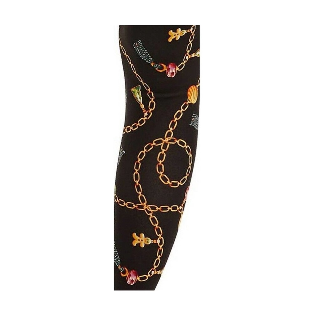 Christmas Gingerbread Charms Jewelry Leggings Size X-Large 15/17 No Boundaries - Picture 7 of 7